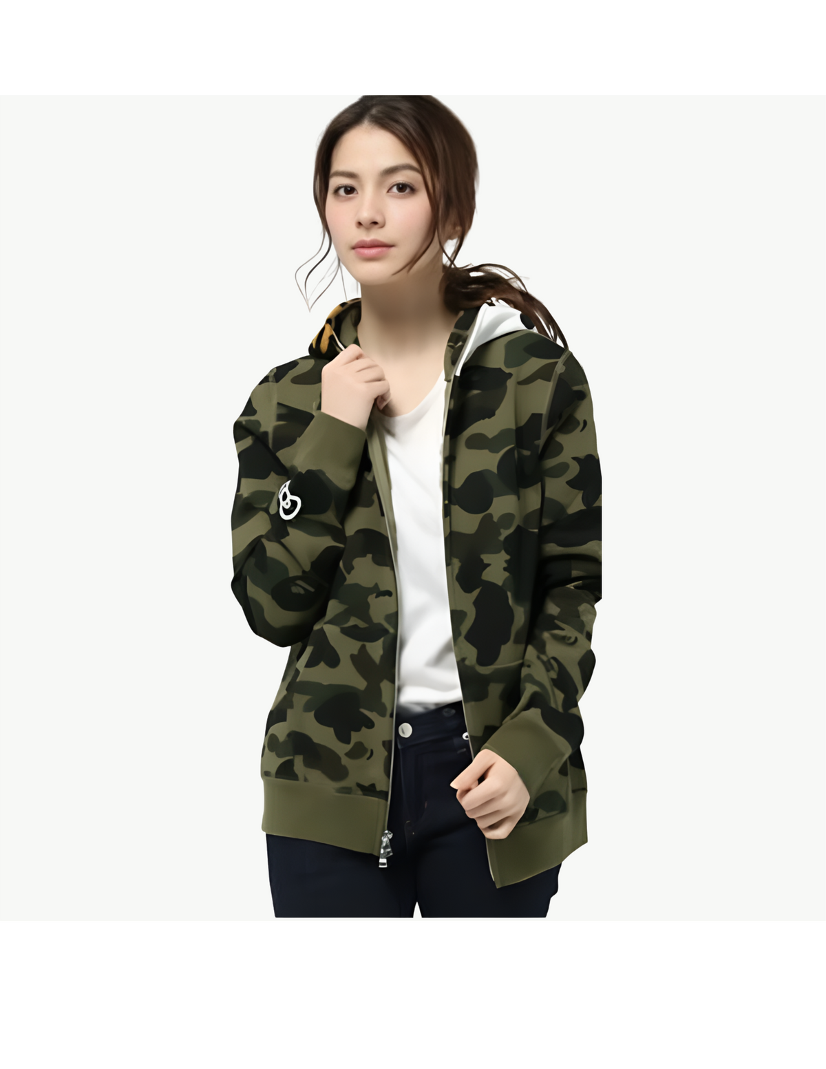 Kitty Camo Zip Hoodie