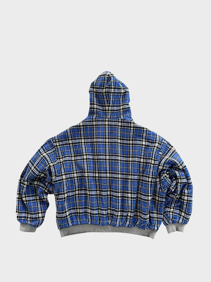 Plaid-Lined Hoodie